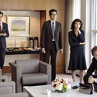 Foto Bebe Neuwirth, Erich Bergen, Geoffrey Arend, Patina Miller, Sebastian Arcelus