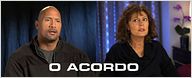 O Acordo: Dwayne Johnson pacífico e Susan Sarandon durona em entrevistas legendadas