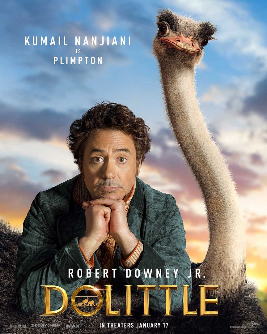 Dolittle | Novos cartazes individuais com Robert Downey Jr. e elenco de peso