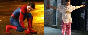 Homem-Aranha é visto de pijama e descendo as escadas pelas ruas de Nova York Homem-Aranha é visto de pijama e descendo as escadas pelas ruas de Nova York