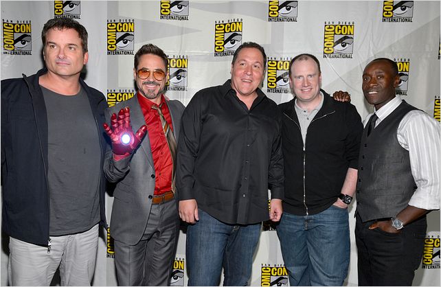 Homem de Ferro 3 : Foto Don Cheadle, Jon Favreau, Kevin Feige, Robert Downey Jr., Shane Black