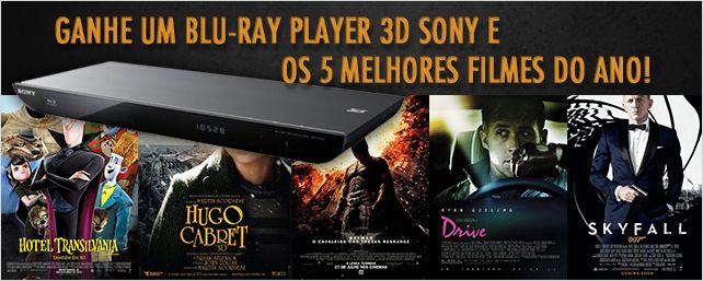 Lista dos melhores de 2012 mobiliza leitores e vale aparelho Blu-ray com cinco filmes