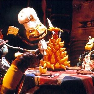 Foto James e o Pêssego Gigante