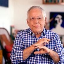 Foto Em Casa com Nelson Motta