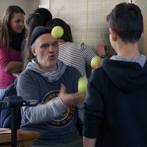 Foto Sr. Bachmann e Seus Alunos