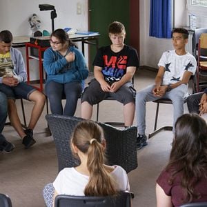 Foto Sr. Bachmann e Seus Alunos