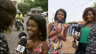 Imagem da notícia Há 9 anos, Glória Maria surpreendeu esta menina que brincava de repórter: Hoje, a jovem deu o primeiro passo rumo ao grande sonho