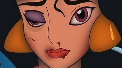 Imagem da notícia Artista usa princesas e príncipes da Disney em campanhas contra violência doméstica e anorexia