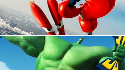 Exclusivo: Cartazes apresentam versão 'super-herói' dos personagens clássicos do novo Bob Esponja