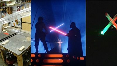 Imagem da notícia A Força do Natal despertou! Homem monta sabre de luz gigante como decoração