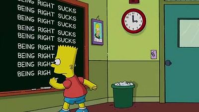 Imagem da notícia Os Simpsons responde à previsão sobre Donald Trump: "Estar certo é uma m****"