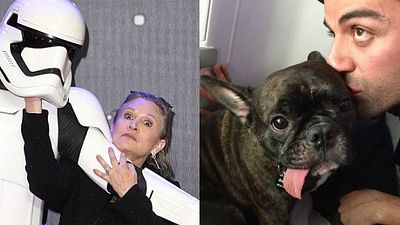 Imagem da notícia Oscar Isaac divulga foto de Carrie Fisher e Mark Hamill no set do novo Star Wars