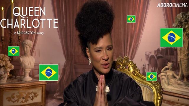 "Os fãs do Brasil são os mais importantes": palavras da própria Rainha Charlotte! O AdoroCinema conversou com Golda Rosheuvel e o elenco do spin-off de Bridgerton