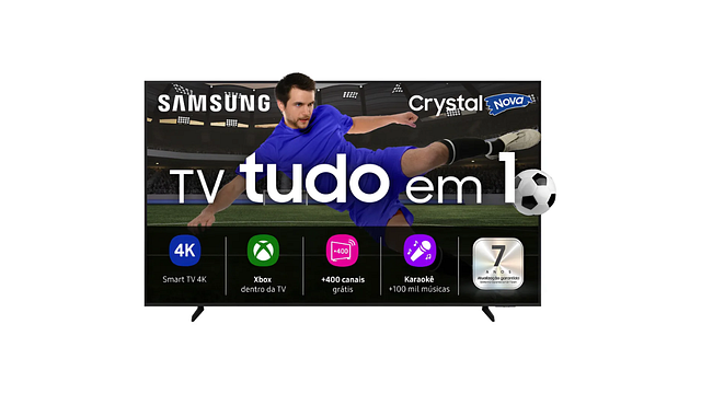 Imagem da notícia Achadinho 12.12: Smart TV Samsung 55” Crystal 4K aparece com 15% OFF no Mercado Livre