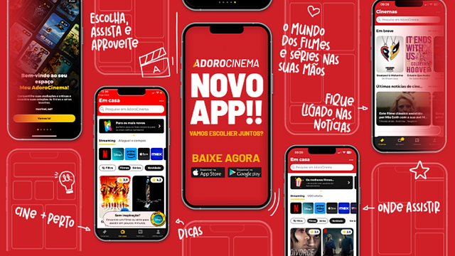 Imagem da notícia Conheça o novo aplicativo do AdoroCinema e confira indicações personalizadas de filmes e séries para assistir