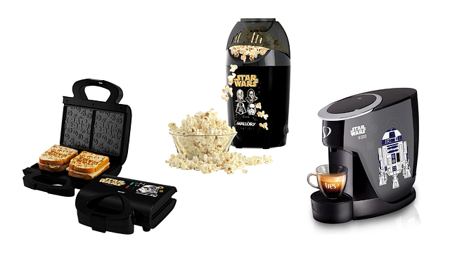 Imagem da notícia Star Wars na cozinha: cafeteira, pipoqueira e sanduicheira temáticas despertam o lado da força - e da sua fome