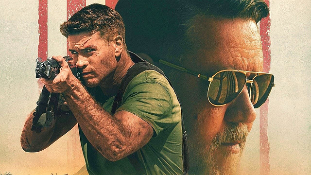 Imagem da notícia "Todos nós morreremos!": Russell Crowe e Liam Hemsworth juntos no duro filme de ação e guerra, Zona de Risco