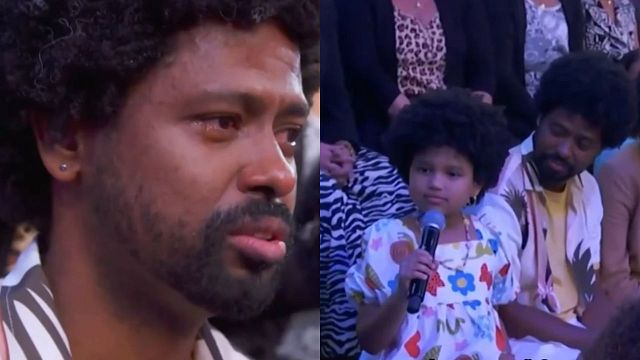 Imagem da notícia Antes do BBB 26, ele viu a filha dar um show no palco do Domingão e foi às lágrimas