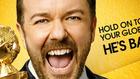 Ricky Gervais é o destaque do novo cartaz promocional do Globo de Ouro 2016