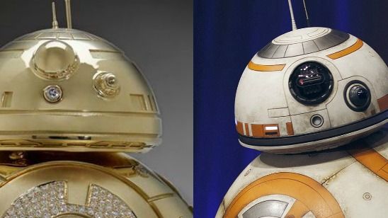 Imagem da notícia Star Wars - O Despertar da Força: BB-8 ganha visual de luxo: de ouro e diamante!