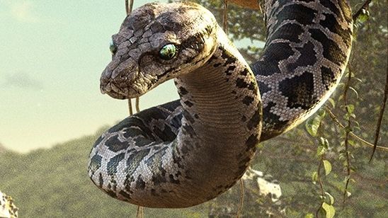 Imagem da notícia Mogli - O Menino Lobo ganha pôster que mostra o Rei Louie e Kaa