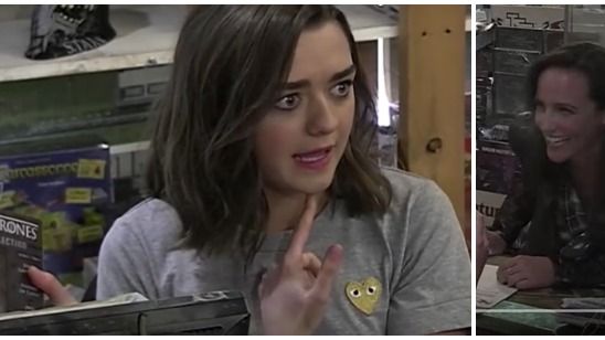 Imagem da notícia Maisie Williams faz incrível pegadinha com fãs de Game of Thrones em loja de jogos