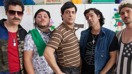 Veja a primeira imagem da boy band formada por Bruno Mazzeo, Lúcio Mauro Filho, Bruno Garcia e Marcus Majella na comédia Chocante