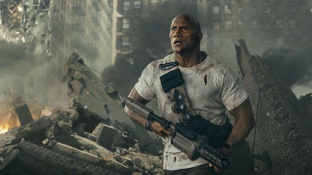 Imagem da notícia Rampage - Destruição Total: Dwayne Johnson e gorila estampam nova imagem