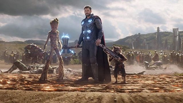 Imagem da notícia Vingadores - Guerra Infinita: Saiba como Groot levantou o machado de Thor
