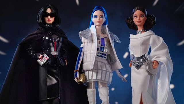 Star Wars ganha versões Barbie inspiradas em Darth Vader, Princesa Leia e R2-D2
