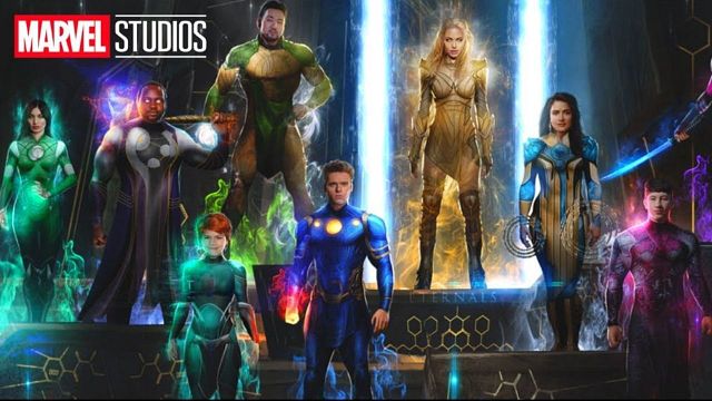 Imagem da notícia Os Eternos: Imagem vazada mostra o grupo completo de heróis da Marvel em seus trajes 
