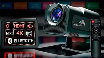 Miniprojetor Hy320 Smart Pholex Full HD 4K Android 11