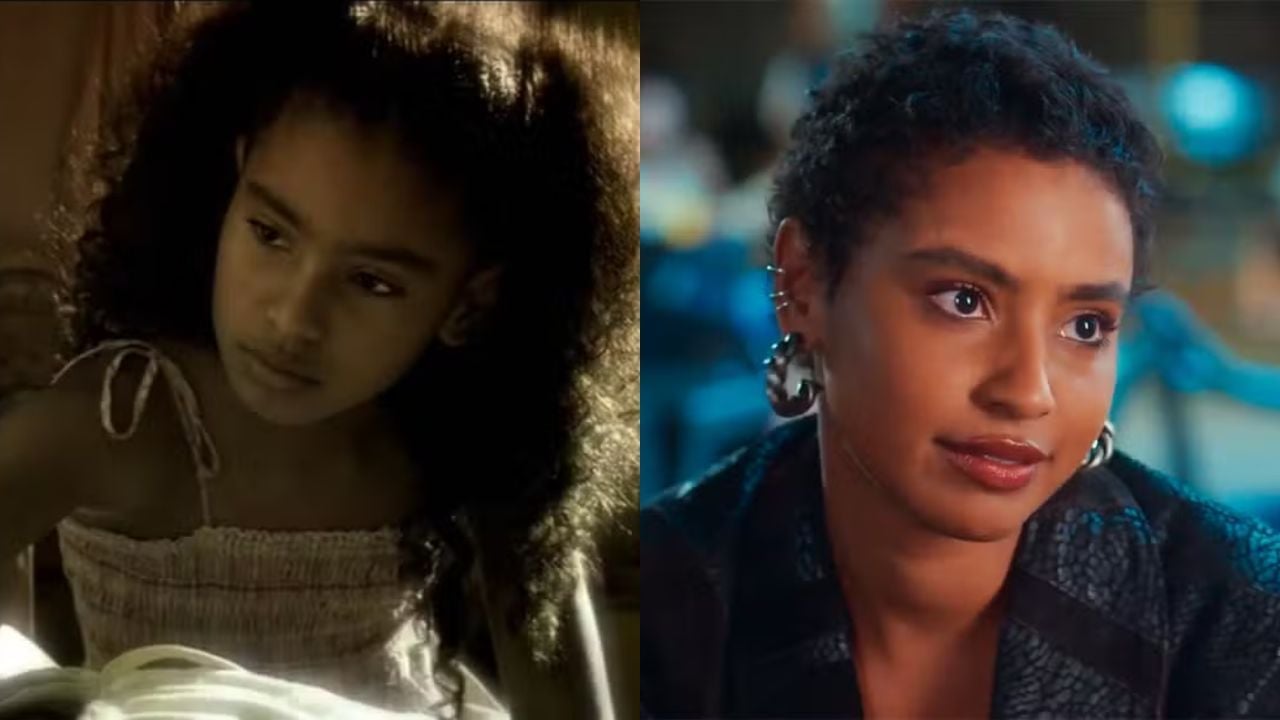 Gabz como a Helena mirim de Viver a Vida e, anos depois, como Eduarda em Coração Acelerado.