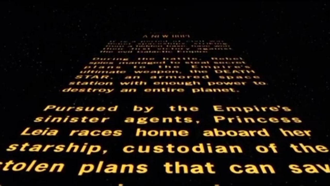 A abertura rastejante de Star Wars