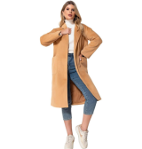 Casaco Sobretudo Lã Batida Off White Bege