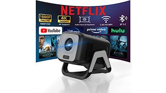 Projetor Bettdow AC1066 (Licenciado oficialmente pela Netflix)