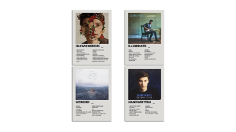 Kit 4 Quadros Placas Decorativas Shawn Mendes Albuns