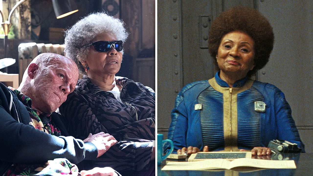 Leslie Uggams como Blind Al em Deadpool 2 (esquerda) e como Betty em Fallout (direita).