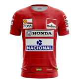 Camiseta Ayrton Senna Inspiração Macacão McLaren MPA/8 Dry Fit