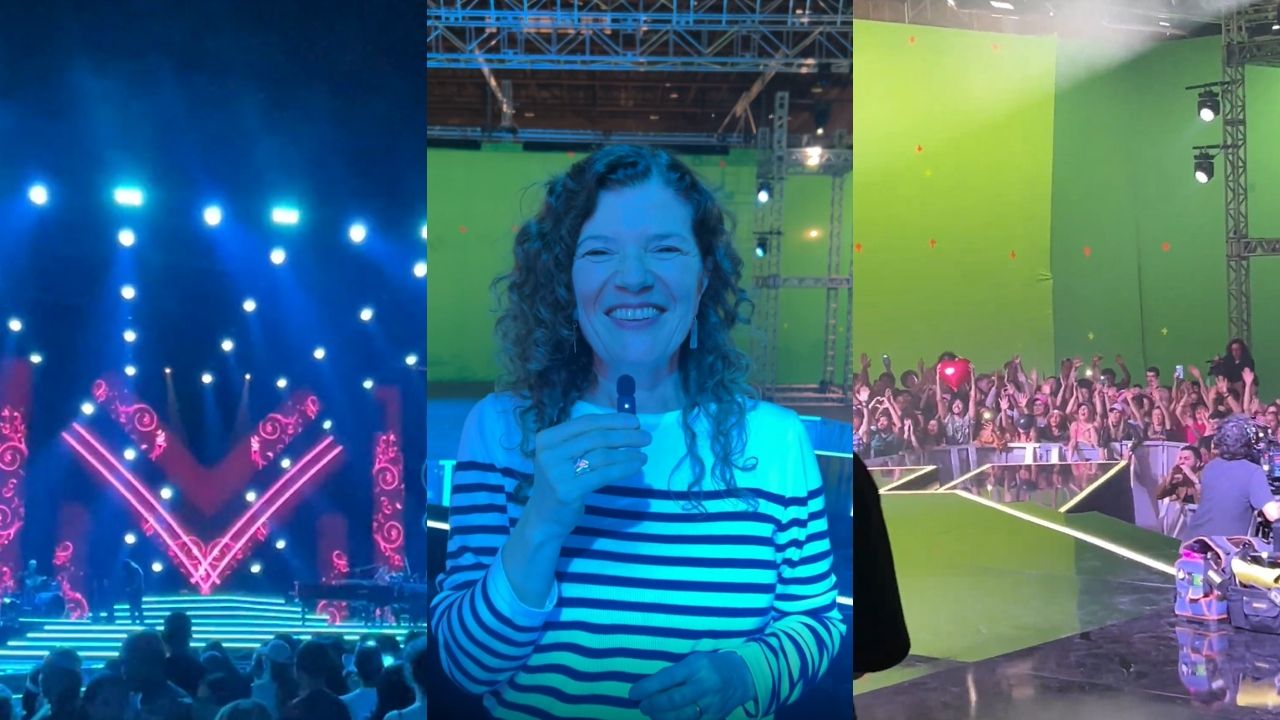 Diretora Dainara Toffoli no set de Marília, do Prime Video