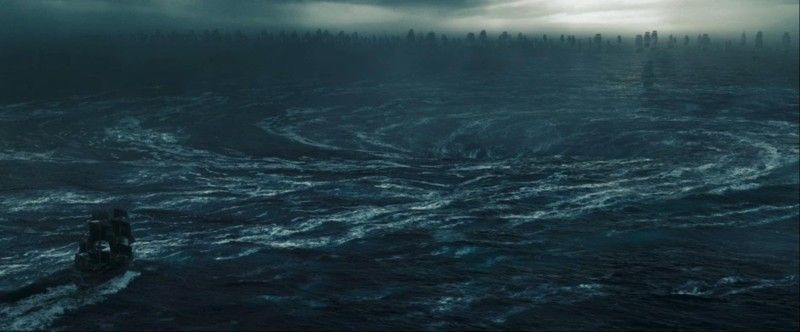 As coisas realmente vão direto ao ponto em Piratas do Caribe 3: incluindo este redemoinho