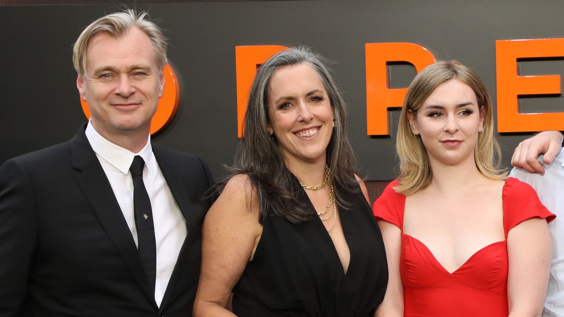 Christopher Nolan, Emma Thomas e Flora Nolan.