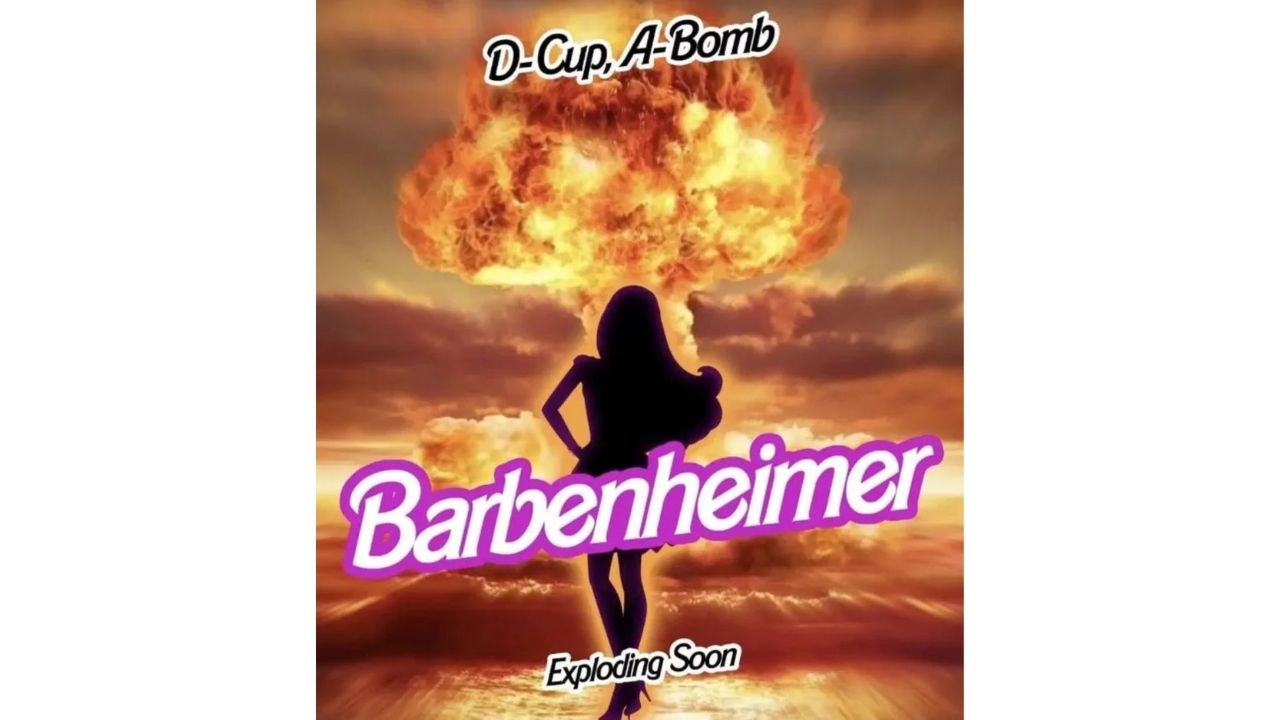 Pôster oficial de Barbenheimer divulgado pela Full Moon.