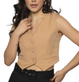 Colete Blazer Alfaiataria Social, Casuale