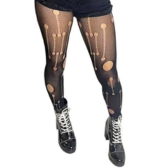 Meia Calça Arrastão Furada Rasgada com Buraco 