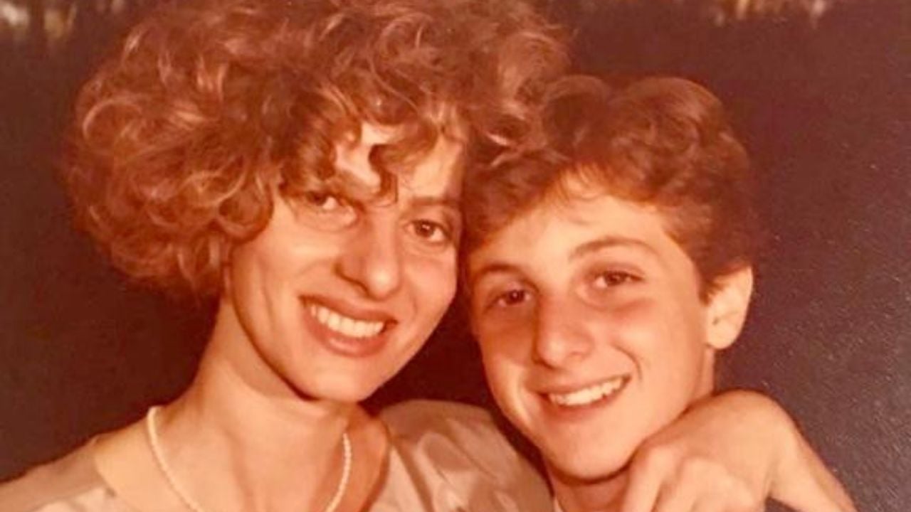 Luciano Huck com a mãe