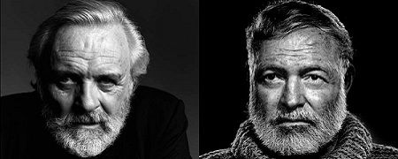 Anthony Hopkins irá interpretar Ernest Hemingway