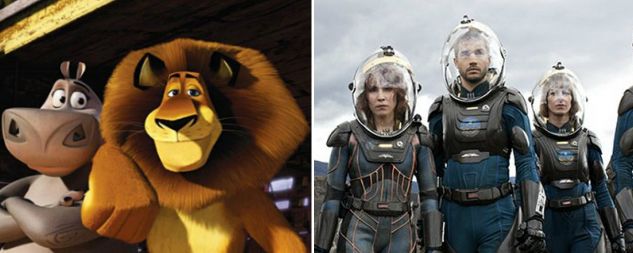 Bilheterias Estados Unidos: Madagascar 3 e Prometheus lotam os cinemas
