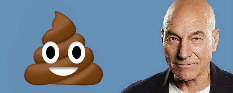 Patrick Stewart fará dublagem do Cocô em Emoji: O Filme