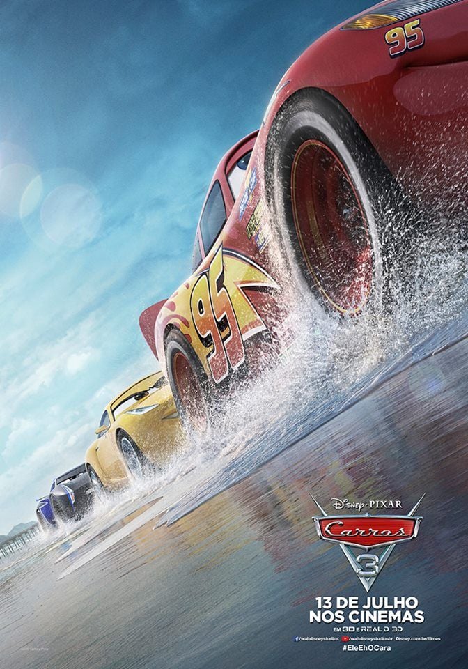 CRÍTICA - 'Carros 3': Relâmpago McQueen ensina difícil lição para a Pixar